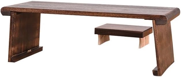 Rustic Side Table Wooden Floor Table by Unknown