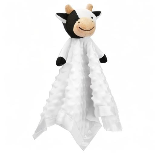 Pro Goleem Cow Security Blanket Soft Loveys for Babies for Boys and Girls Newborn Lovie Infant Blankie Cow Baby Stuff Baby Snuggle Toy Stuffed Animal Baby Gifts 16 Inch