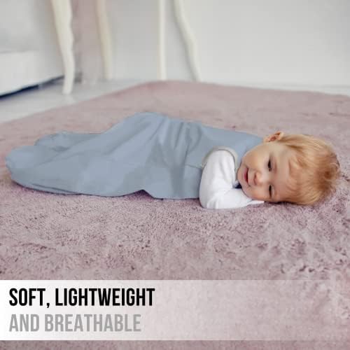 Baby Sleep Sack 1.0 TOG, Organic Cotton Baby Wearable Blanket with Two-Way Zipper, Swaddle Transition Baby Sleeping Bag, All-Season Sleep Sack for Newborn Infant Toddler Boy Girl, 18-24 Months, 1-Pack
