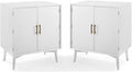 Home Square 2 Door Wood Bar Cabinet Set in White by HomeSquare