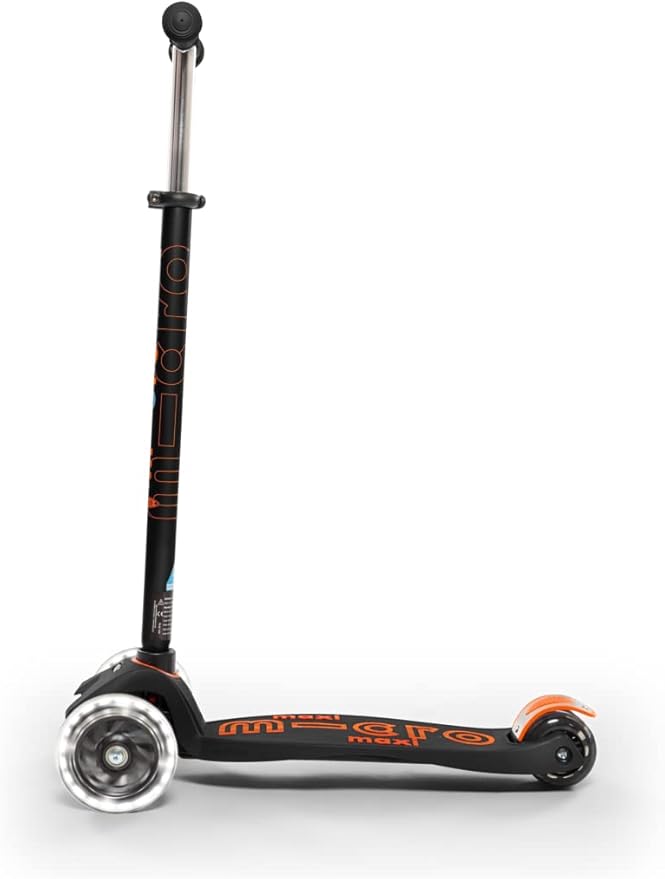 Micro Kickboard - Maxi Deluxe LED - Three Wheeled, Lean-to-Steer Swiss-Designed Micro Scooter for Kids with Motion-Activated Light-Up Wheels for Ages 5-12 …