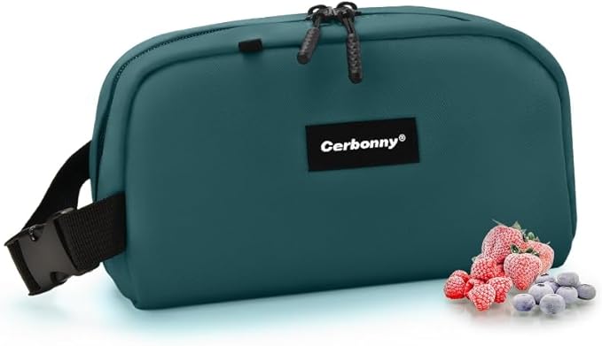 Cerbonny Small Cooler Bag Freezable Lunch Bag for Work School Travel, Leak-proof, Insulated, Waterproof, Portable, 3.5L, Iron Blue-2