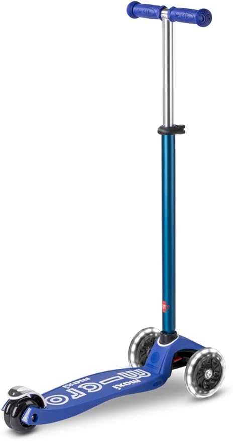 Micro Kickboard - Maxi Deluxe LED - Three Wheeled, Lean-to-Steer Swiss-Designed Micro Scooter for Kids with Motion-Activated Light-Up Wheels for Ages 5-12 …