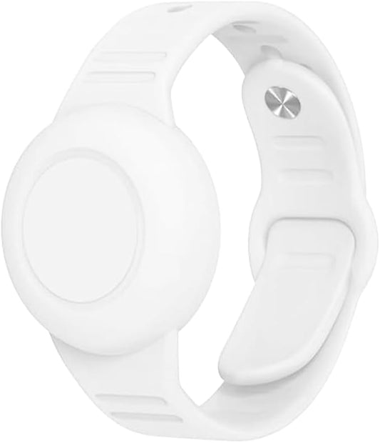 for Waterproof Airtag Bracelet for Kids,Hidden for Airtag Wristband Kids,Anti-Lost Silicone for Airtag Holder Case for Toddler,for Airtag Case Cover Watch Band GPS Tracker for Child-White