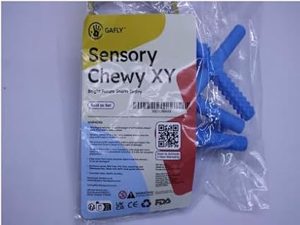 Gafly X’s and Y’s - 5 Pack Sensory Chew Toys for Autistic Children - Chewy Sticks for Sensory Kids - Autism Chew Toys for Toddlers & Kids - BPA-Free Silicone Chew Tubes for Sensory Needs
