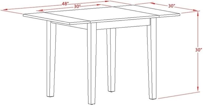 East West Furniture NDVA3-OAK-C 3 Piece Dining Room Furniture Set Contains a - Image 5