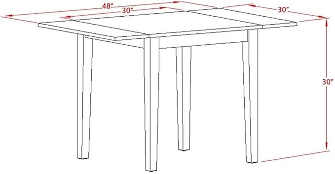 East West Furniture NDVA5-OAK-C 5 Piece Kitchen Table & Chairs Set Includes a - Image 5