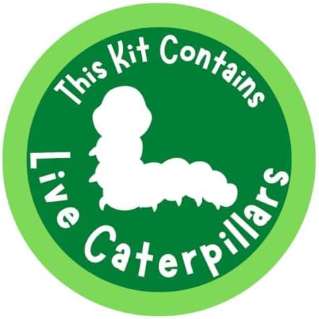 Insect Lore Butterfly Garden Kit - 5 Live Baby Caterpillars, Habitat, Feeder, Chrys-A-Lid Log, STEM Journal Included - Grow, Raise and Release Painted Lady Butterflies