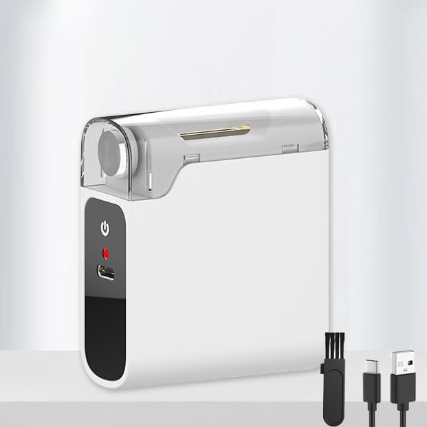 Electric Nail Clipper, Electric Baby Nail Clipper with LED Light and Nail Clip Storage, USB Rechargeable Safety Fingernail Trimmer for Baby, Kids, Seniors