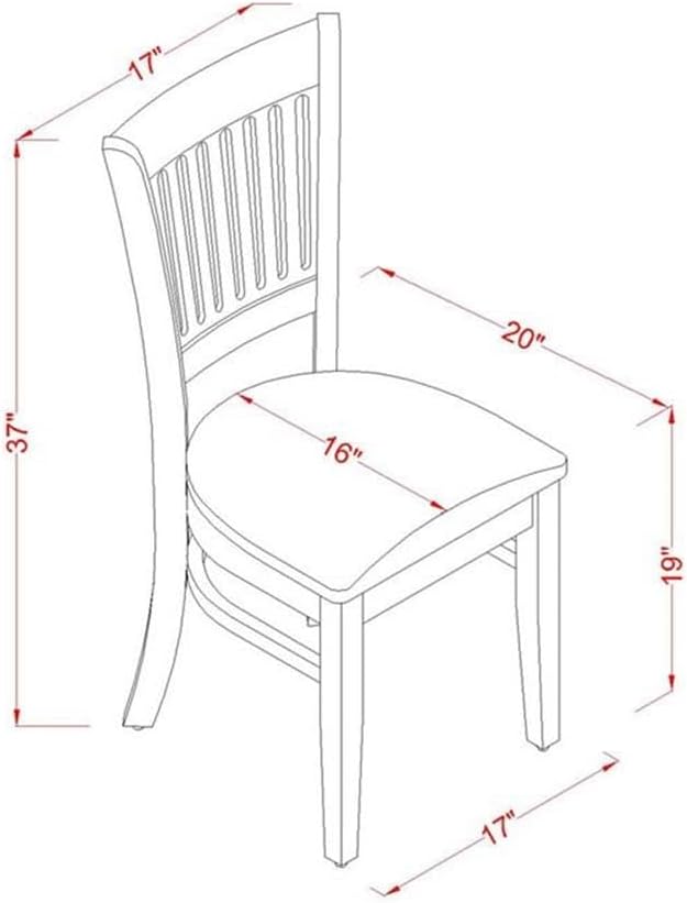 East West Furniture NDVA5-OAK-C 5 Piece Kitchen Table & Chairs Set Includes a - Image 6
