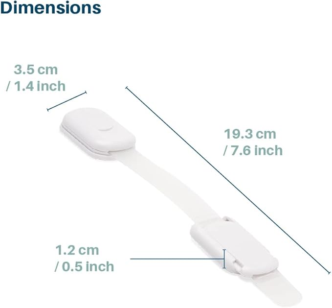 Inaya 16-Pack Child Proof Locks for Cabinet Doors, Drawers, Fridge, Toilet Seat, Dishwasher, Trash Can, Cupboard - 3M Adhesive - No Drilling - Baby Proofing Cabinet Locks