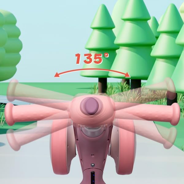 6V Electric Baby Balance Bike with Bubble Machine,4 in 1 Toddler Balance Bike w/Remote for 1 Year Old Boys Girls Kids Bubble Bike Ride on Toys w/Powered Motor,Music,LED Lights (Purple)