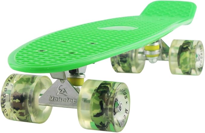 Skateboards Complete 22 Inch Mini Cruiser Retro Skateboard for Kids Boys Youths Beginners