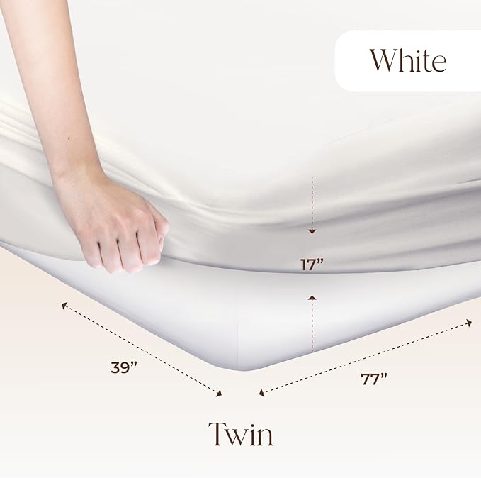 Organic Waterproof Mattress Protector Twin Size - 100% Waterproof Mattress Pad with Extra Soft Quiet & Breathable Triple Layer Protection - GOTS Certified Machine Washable Deep Pocket Design (Twin)