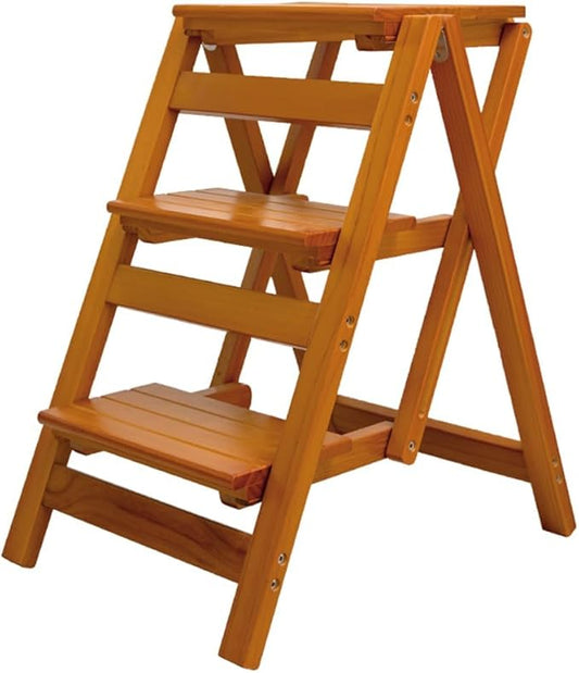 Wooden Step Stool for Adults/Folding stools Wood Step Ladder/Lightweight Step Stool/Folding Step Stool, Portable Ladder, Anti-Slip Ladder,high Chair,Step Chair