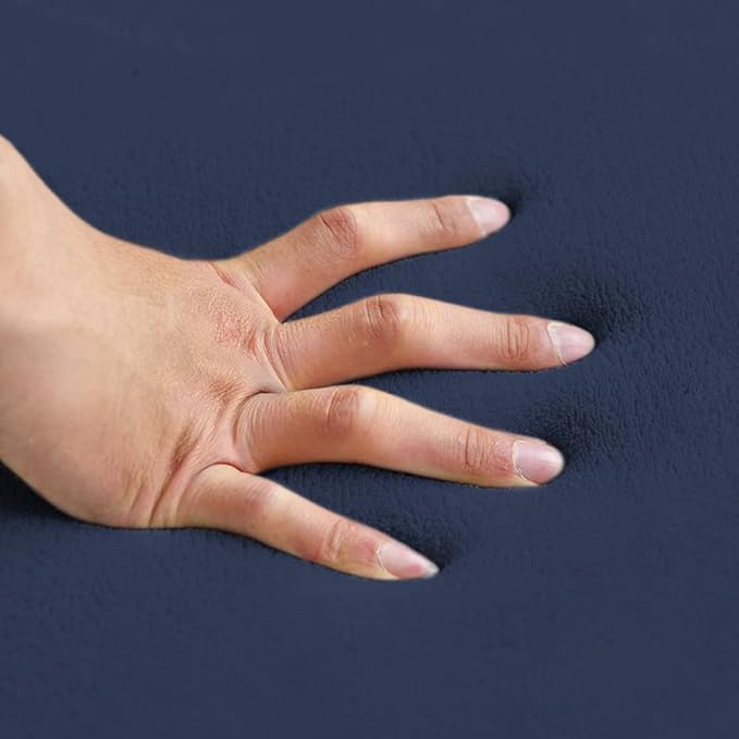 Loartee Coral Velvet Crawling Rug (6'8"x9'2", Dark Blue) for Toddler Children Play Area Rug Yoga Mat Exercise Pad Carpet