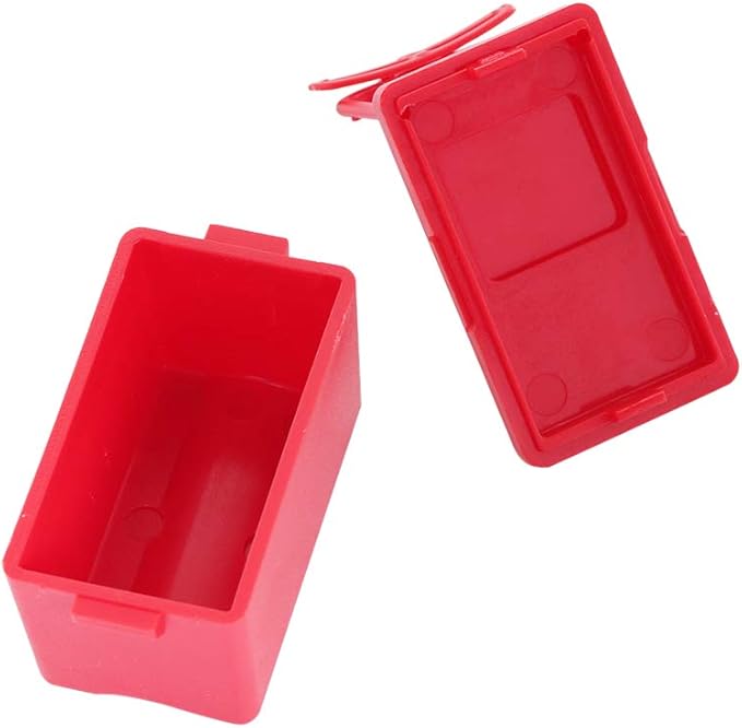 5PCS Plastic RC Mini Tool Set/Fishing Box/Medical Chest/Refrigerator/Fuel Tank/Tool Case Compatible with traxxas TRX4 Axial SCX10 1/10 1/8 RC Crawler Climbing Car Simulation Decoration(Red)