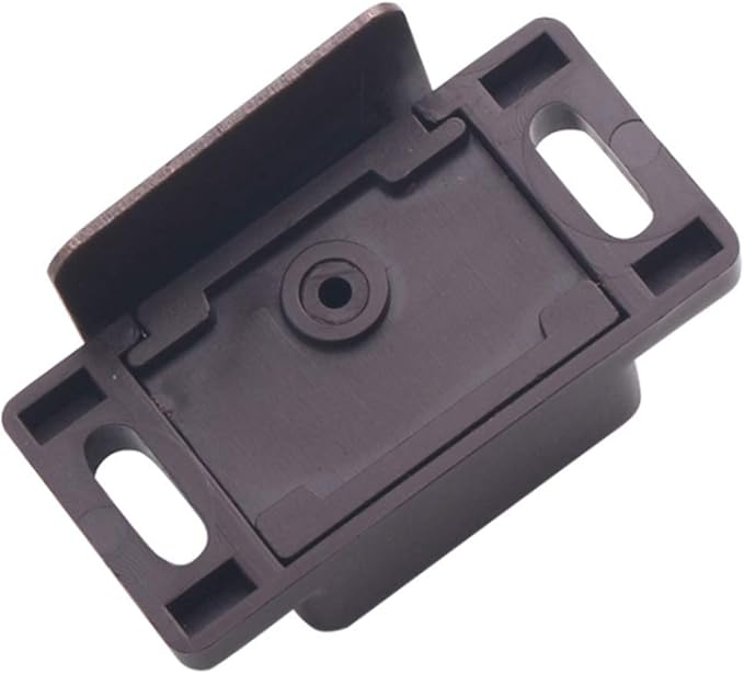 Antrader 12-Pack 10-15lbs Magnetic Cabinet Door Catch Plastic Stop Holder Closet Latch with Screws, 1.6" x 0.8" x 0.5", Brown