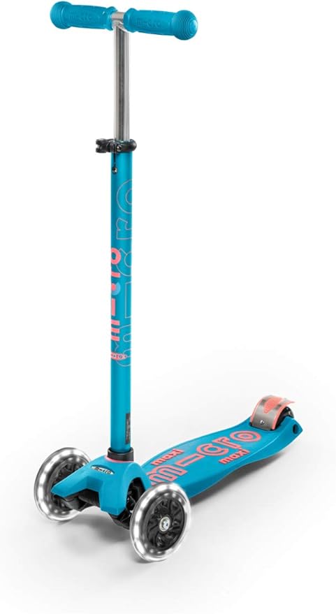 Micro Kickboard - Maxi Deluxe LED - Three Wheeled, Lean-to-Steer Swiss-Designed Micro Scooter for Kids with Motion-Activated Light-Up Wheels for Ages 5-12 …