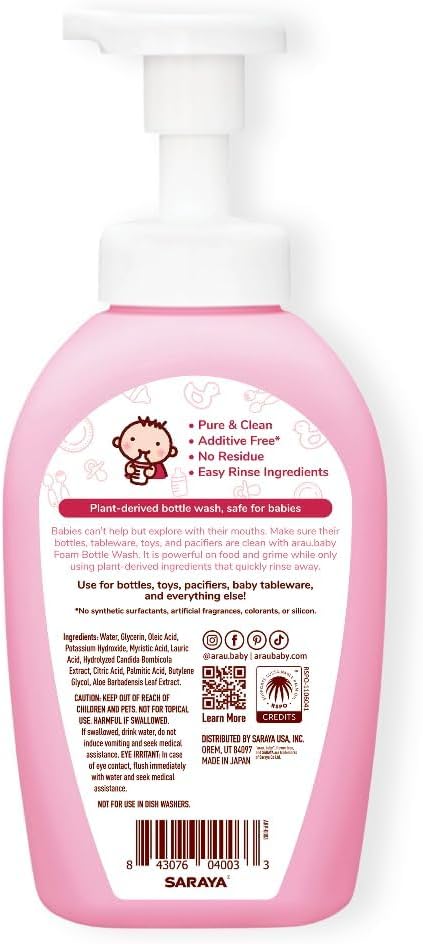 Foam Bottle Wash - Gentle Cleansing Soap for Bottles, Pacifiers, Toys, Dirty Surfaces, Foam Dish Soap, Plant Based, Safe for Baby, Trusted Baby Care Brand (16.9 fl oz - Pack of 3)