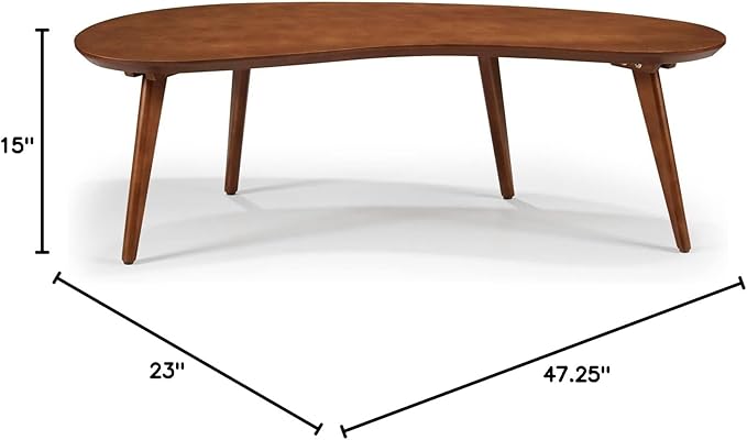 Mid Century Modern Abstract Shaped Coffee Table/Solid Wood/Oak Finish - Image 3
