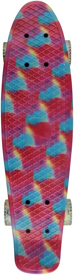 Skateboards Complete 22 Inch Mini Cruiser Retro Skateboard for Kids Boys Youths Beginners