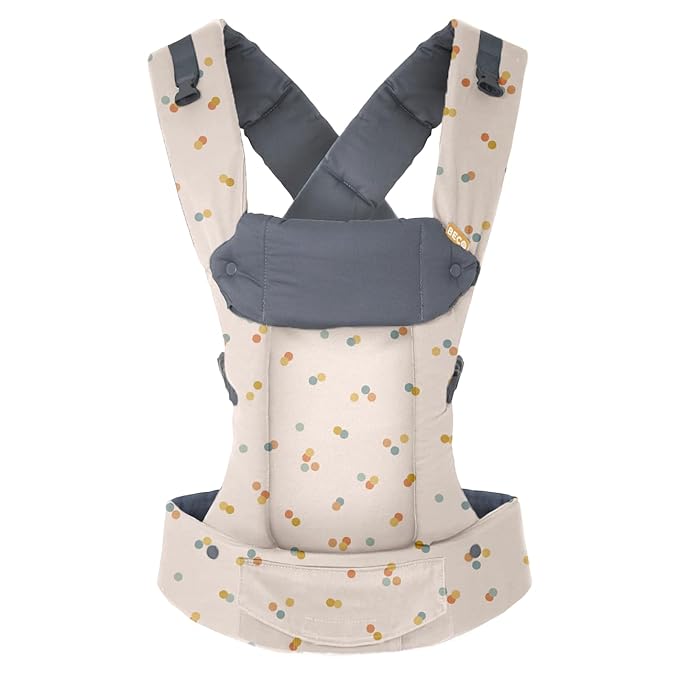 Beco Gemini Baby Carrier from Newborn to Toddler - Certified Ergonomic Newborn Baby Carrier for Infants and Children of 7-35 lbs - M Shape, Adjustable Seat, 100% Cotton (Dots)