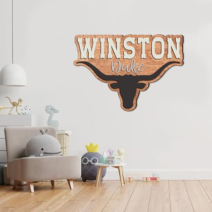 Personalized Western Baby Nursery Decor - Custom Layered Name Sign, Wooden Gift