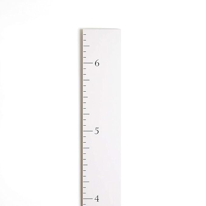 Wooden Growth Chart for Wall - Size Height Chart for Kids, Growth Measuring Board and Kids Height Wall Chart, Growth Chart for Kids, Height Chart for Wall - Modern White (63"x6.7")