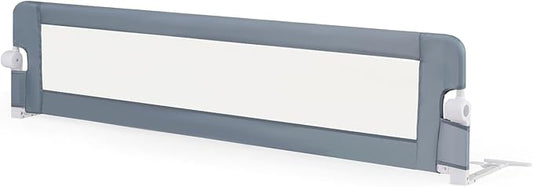 HONEY JOY Bed Rail for Toddlers, Extra Long, Foldable Portable Swing Down Safety Bed Guard Rail, Toddler Bed Rails for Crib, King Queen Full Twin Size Bed Mattress (Light Gray, 1 Pack, 71 Inch)