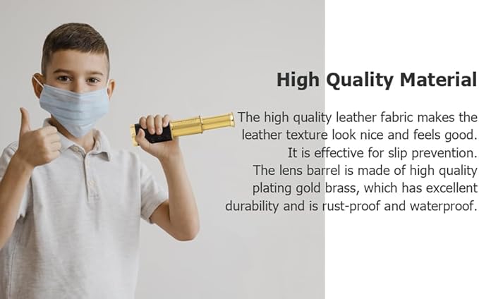 6" Solid Brass Quality Handcrafted Spyglass Telescope Set with Brown Carry Bag to Complete Your Collection [ B0957Y5NWK]