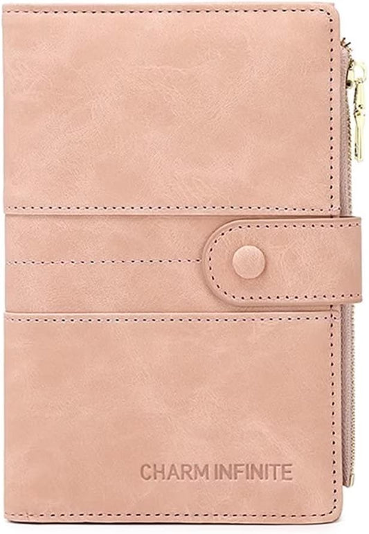 Mudono Passport and Card Holder for Women RFID Blocking Card Case Slim Travel Wallet Change Purse with Vaccine Card Slot