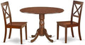 East West Furniture DLBO3-MAH-W 3 Piece Modern Dining Table Set Contains a by EastWestFurniture