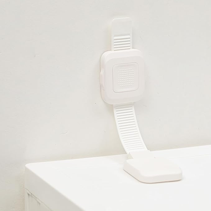 YEYA Upgraded No Drill Furniture Anchors for Baby Proofing, Anti-Tip Adjustable Straps, 2 Pack