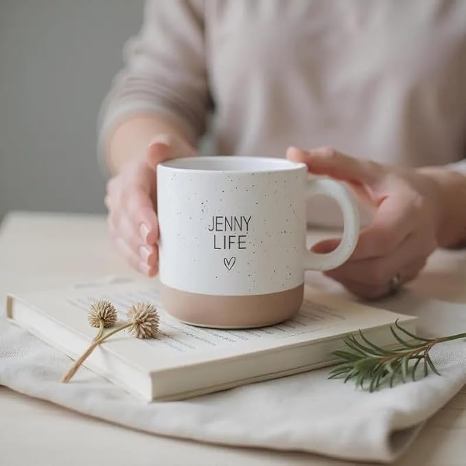 Personalized Ceramic Dad Coffee Mug, Customized Mugs with Name & Logo for Family, Men Women, Engraved 12 Oz Tea Cup for Travel, Microwave Dishwasher, Unique Design Bithday Gifts for Teacher