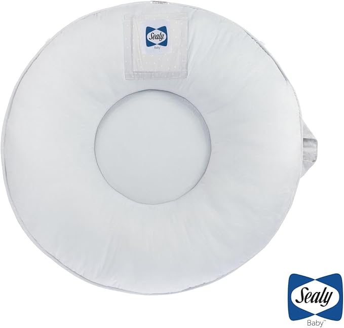 SEALY BABY Children's Floor Cushion, Kids, Toddler Play Mat & Soft Lounger (Drops & Robin Blue)