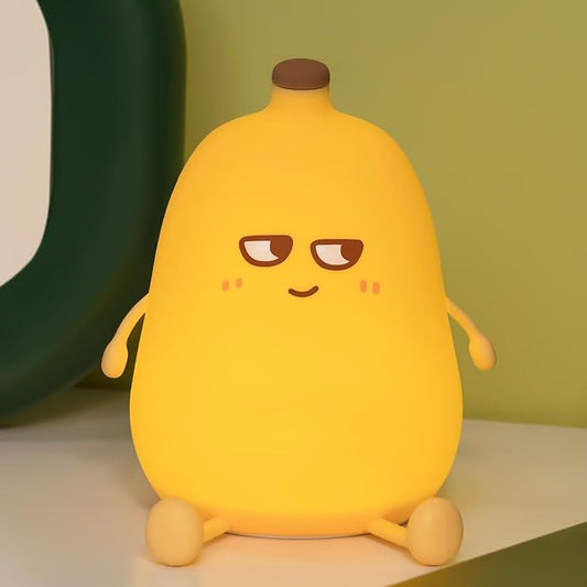 Banana Night Light for Kids, Cute Night Lamp for Room Decor, Portable Silicone Kids Lamp USB Rechargeable Nightlight, Birthday Christmas Gifts for Baby Toddlers Boys Girls