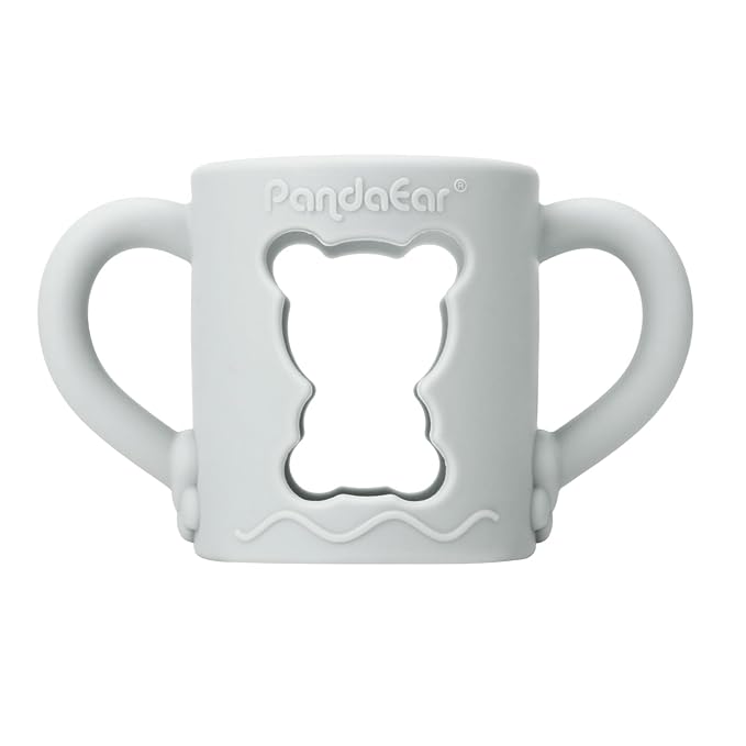 PandaEar 4 Pack Silicone Baby Bottle Handles Compatible with Dr Brown 8 oz/250 ml Narrow Baby Bottles, Baby Feeding Bottle Holder Grips