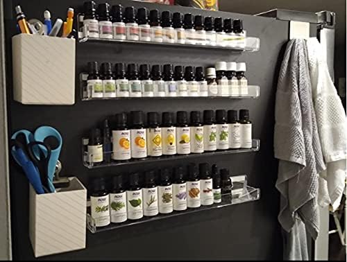 IEEK 6 PCS Acrylic Invisible Floating Bookshelf for Kids Room,15 inch Modern Picture Ledge Display Toy Storage Wall Shelf Vinyl Record Shelf U Shelves Storage Rack