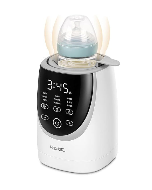 Papablic NutriWarm™ Swirlable Bottle Warmer – Advanced Nutrient-Preserving Warming Technology, Fast and Even Warming for Breastmilk & Formula, Precise Temperature Control, Easy to Use
