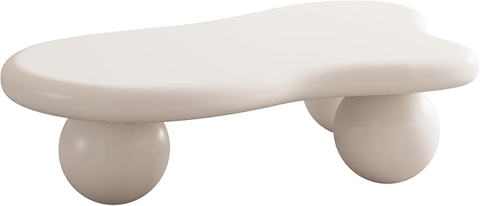47.2" Cloud Coffee Table for Living Room Irregular Coffee Table Modern Low - Image 8
