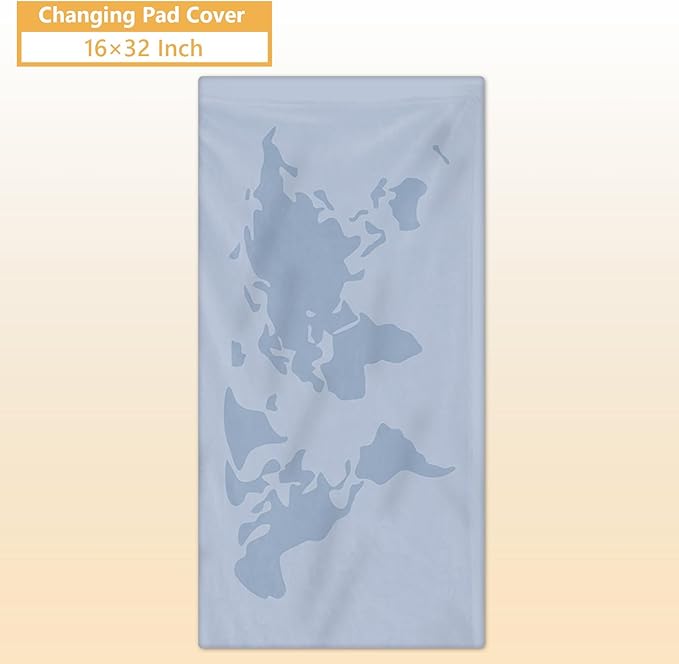 Personalized Baby Crib Bedding Set, 5 Pcs Custom Name Nursery Bedding Set, Deep Blue Leopard Baby Bedding Set for Boys, Double Layer Baby Crib Sets, Customized Gifts for Toddlers Kids Infants