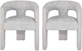 Jofran Gwen Jacquard Upholstered Accent Chair, Modern Luxury Plush Sculptural by Jofran+Inc.