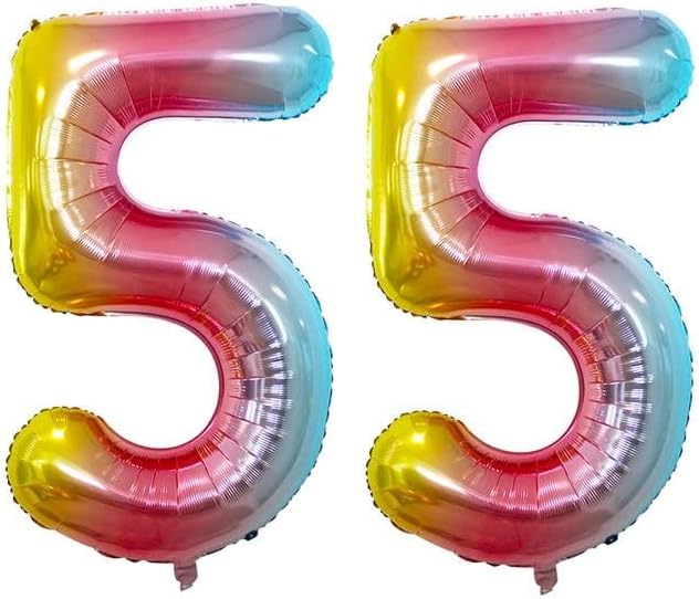 GOER Gold Foil Balloons Number 5,Huge Number Balloons for 5th 15th 25th 35th 45th Birthday Party Supplies Anniversary Decorations (3 pcs,42 inch,32 inch,16inch)