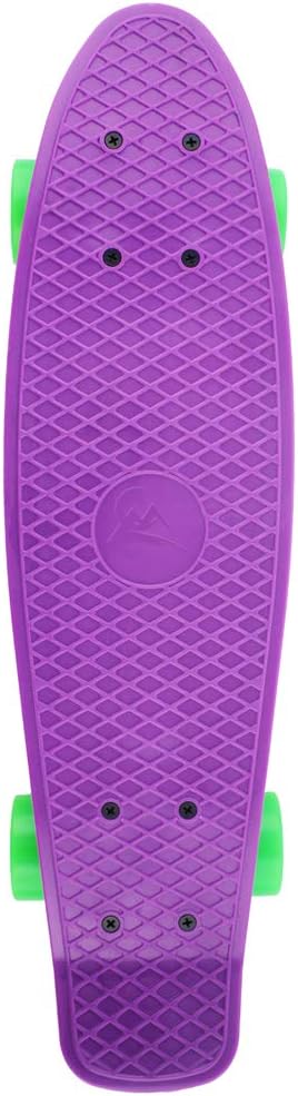 Skateboards Complete 22 Inch Mini Cruiser Retro Skateboard for Kids Boys Youths Beginners