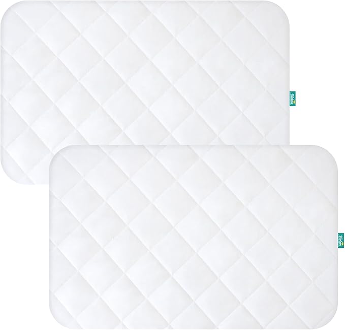 Mini Crib Mattress Protector Sheets Fitted Waterproof Mini Crib Mattress Protector Pad Cover White 2 Pack Quilted 38" x 24"