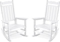 Stoog Set of 2 Outdoor Rocking Chairs, HIPS Plastic Porch Rocker by Stoog