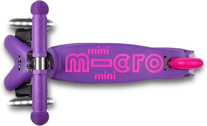 Micro Kickboard Mini Deluxe LED Three-Wheeled Lean-to-Steer Swiss-Designed Micro Scooter