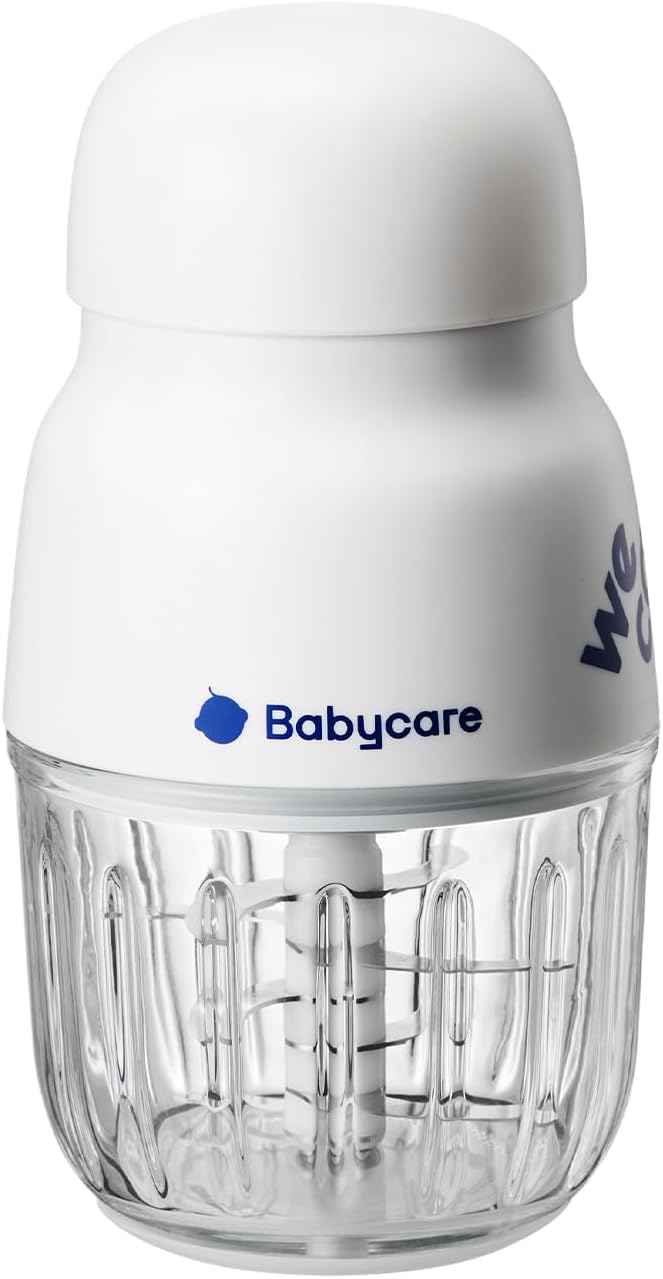 Bc Babycare Baby Food Maker-Baby Food blender for Fruit, Vegatable & Meat,Mini Food Processor for Potatoes, Grapes & Strawberries,White,10oz