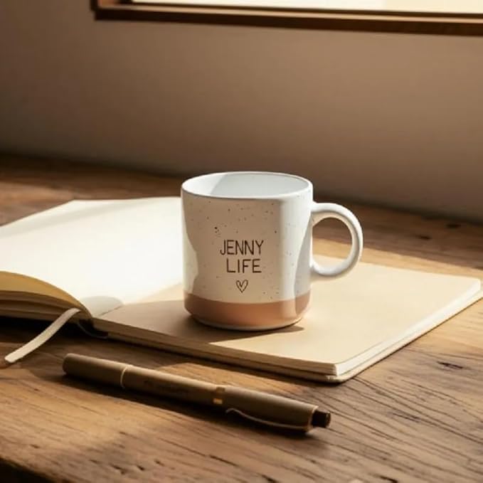 Personalized Ceramic Dad Coffee Mug, Customized Mugs with Name & Logo for Family, Men Women, Engraved 12 Oz Tea Cup for Travel, Microwave Dishwasher, Unique Design Bithday Gifts for Teacher